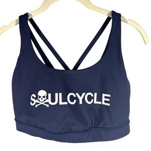Lululemon X SoulCycle Free To Be Sports‎ Bra Women's 8 Navy Spin Cycle Workout